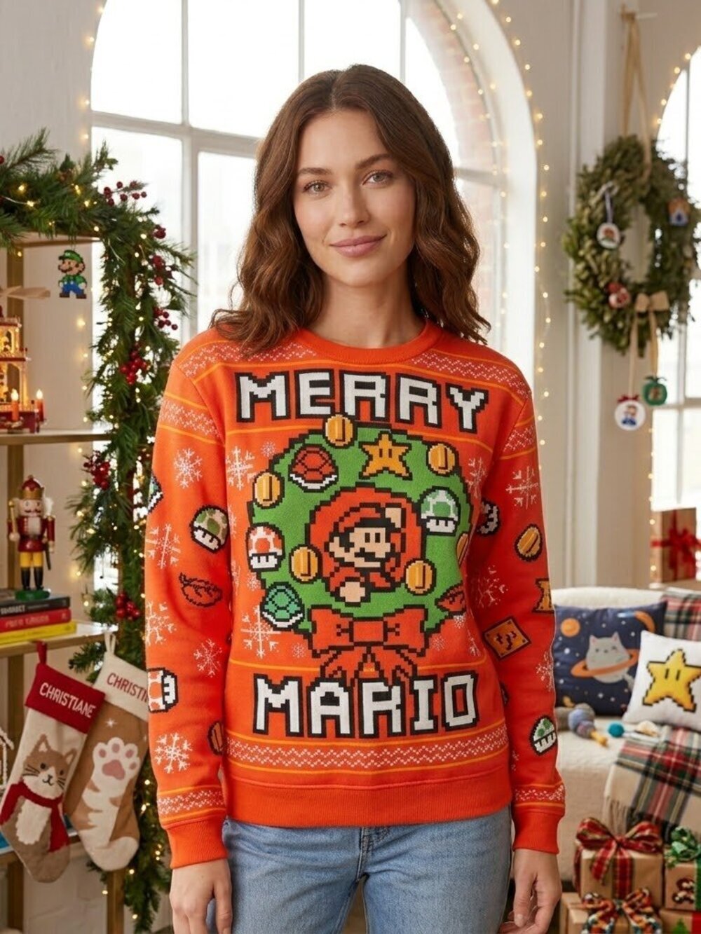 Super Mario Size M Pullover sweater
